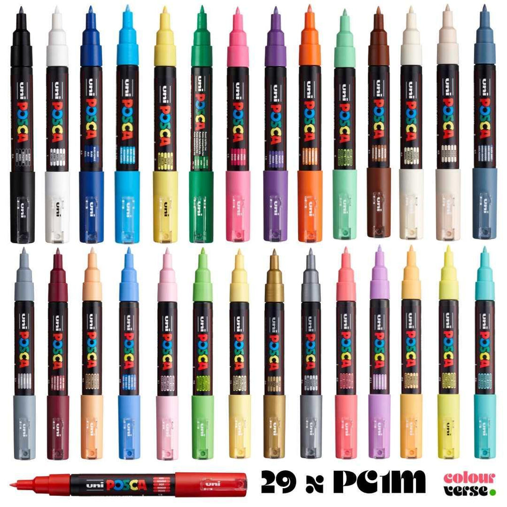 POSCA PC1M Paint Pen - Full Set of 29 Pens - Colourverse