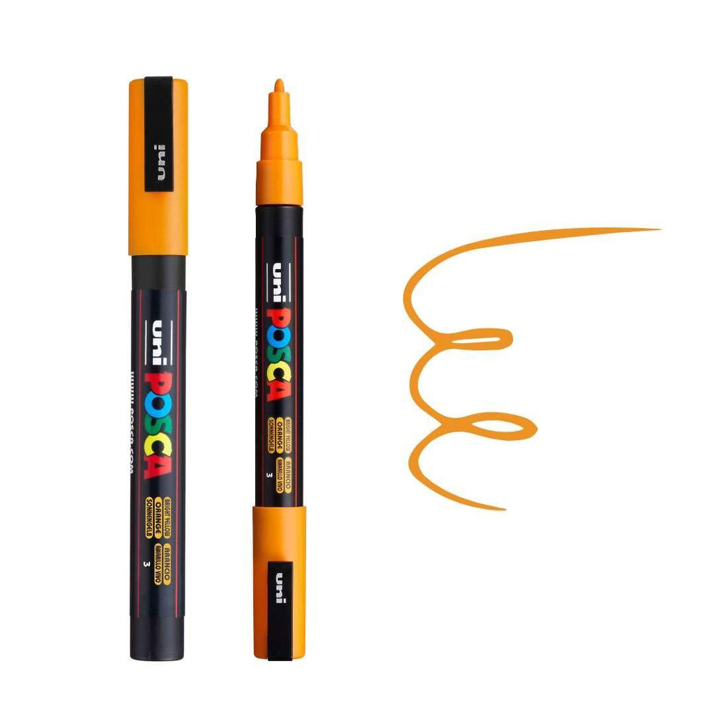 POSCA PC3M Paint Pen - BRIGHT YELLOW - Colourverse