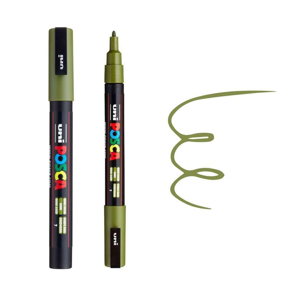 POSCA PC3M Paint Pen - KHAKI GREEN - Colourverse