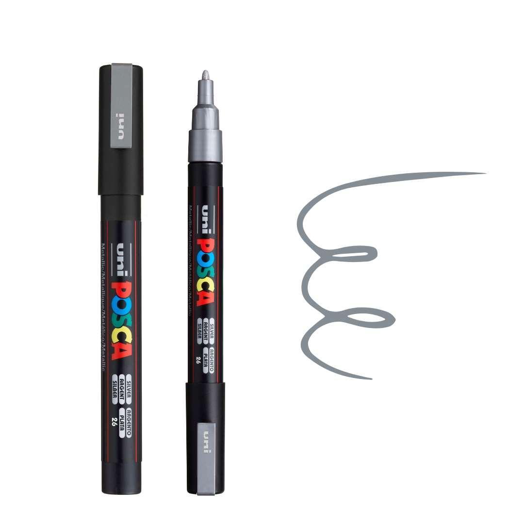 POSCA, PC3M Paint Pen, Silver, Colourverse, Australia