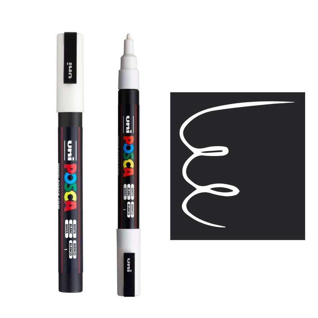 POSCA PC3M Paint Pen marker - WHITE - Colourverse
