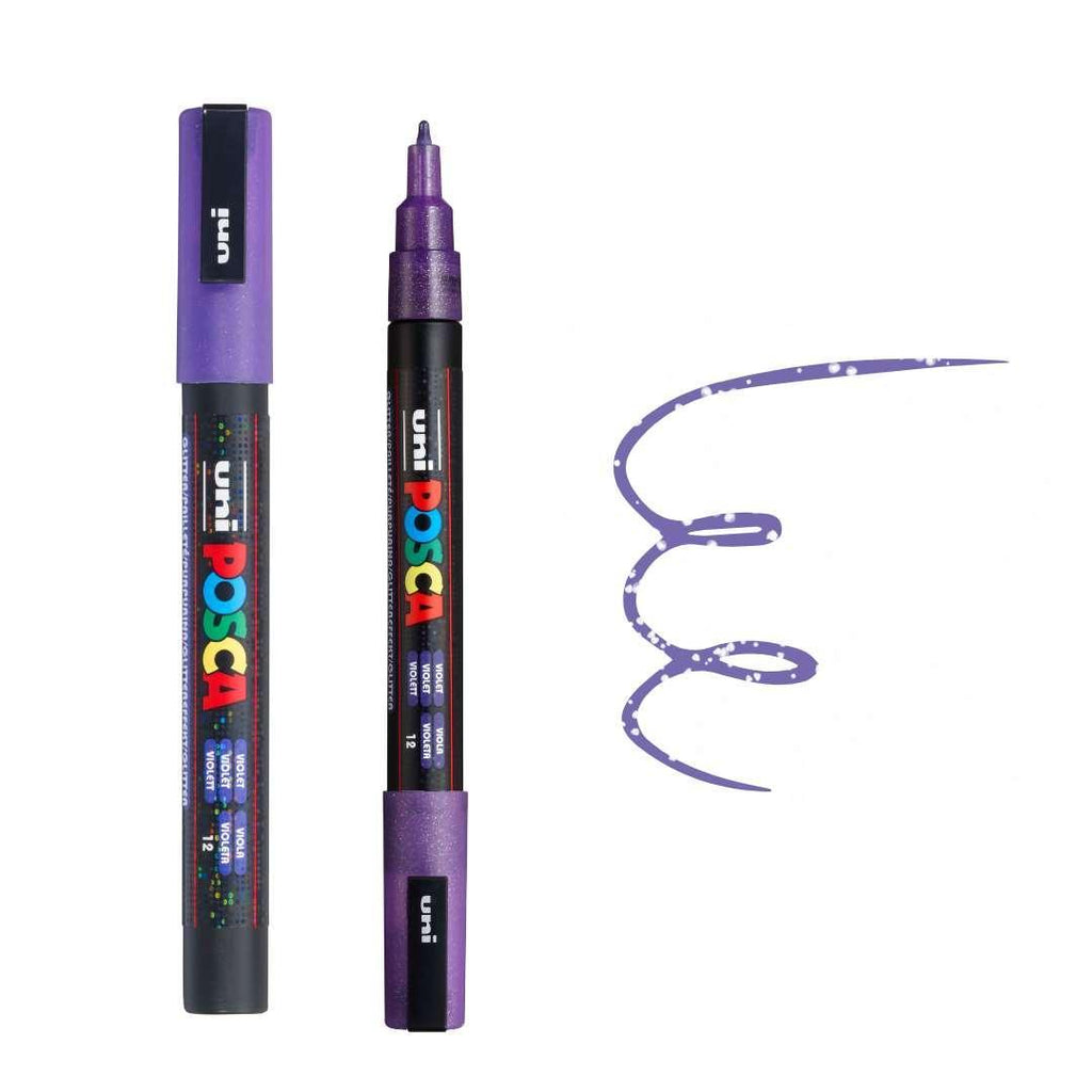 POSCA PC3ML Paint Pen - GLITTER VIOLET - Colourverse