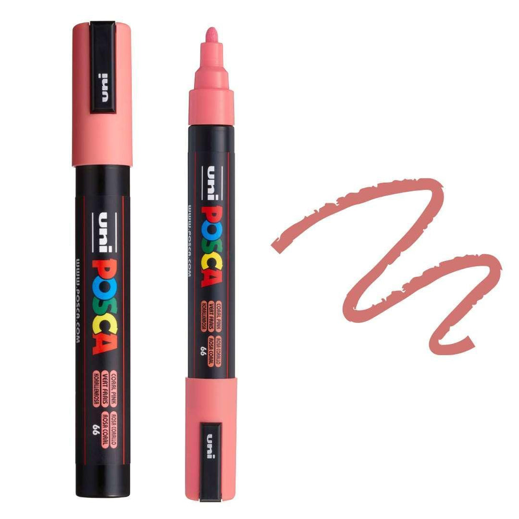 POSCA PC5M Paint Pen - CORAL PINK - Colourverse