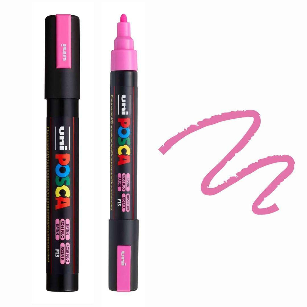 POSCA PC5M Paint Pen - FLUORESCENT PINK - Colourverse