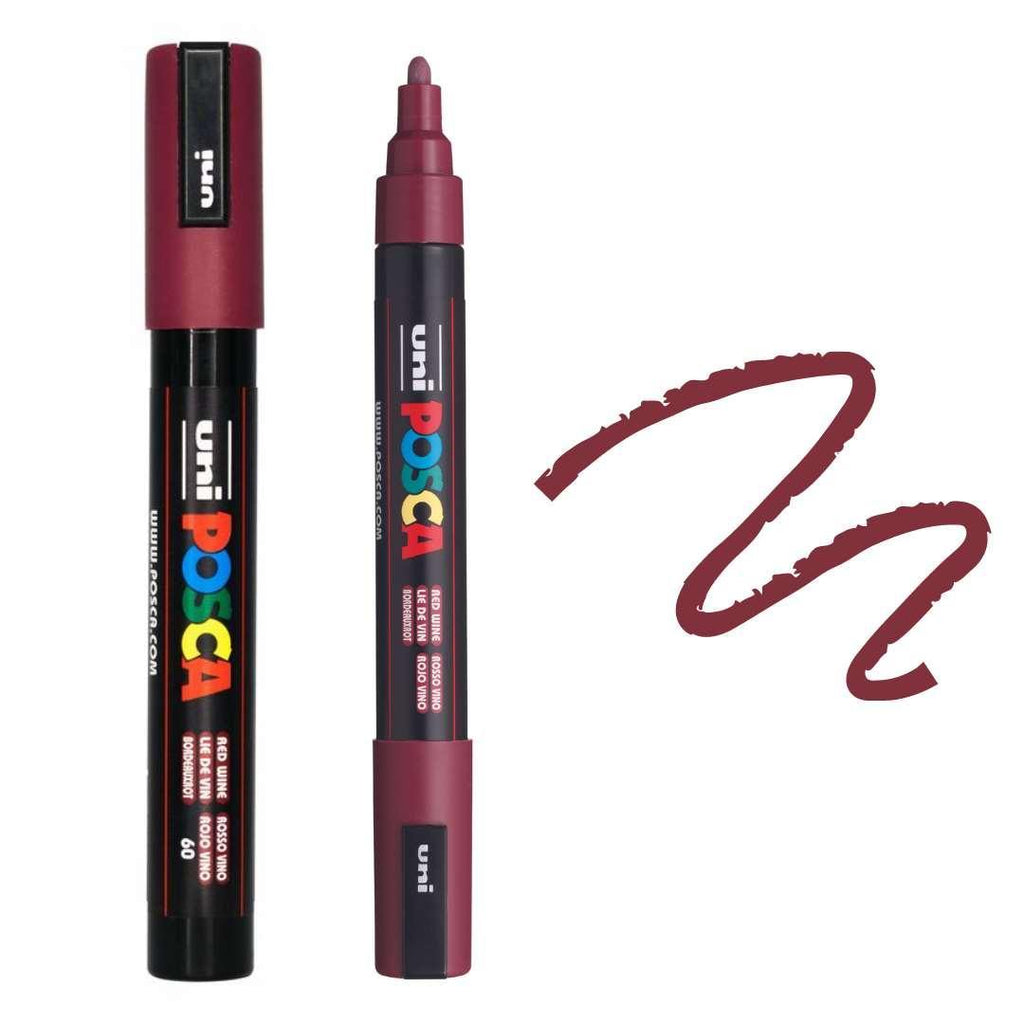 POSCA PC5M Paint Pen - RED WINE - Colourverse