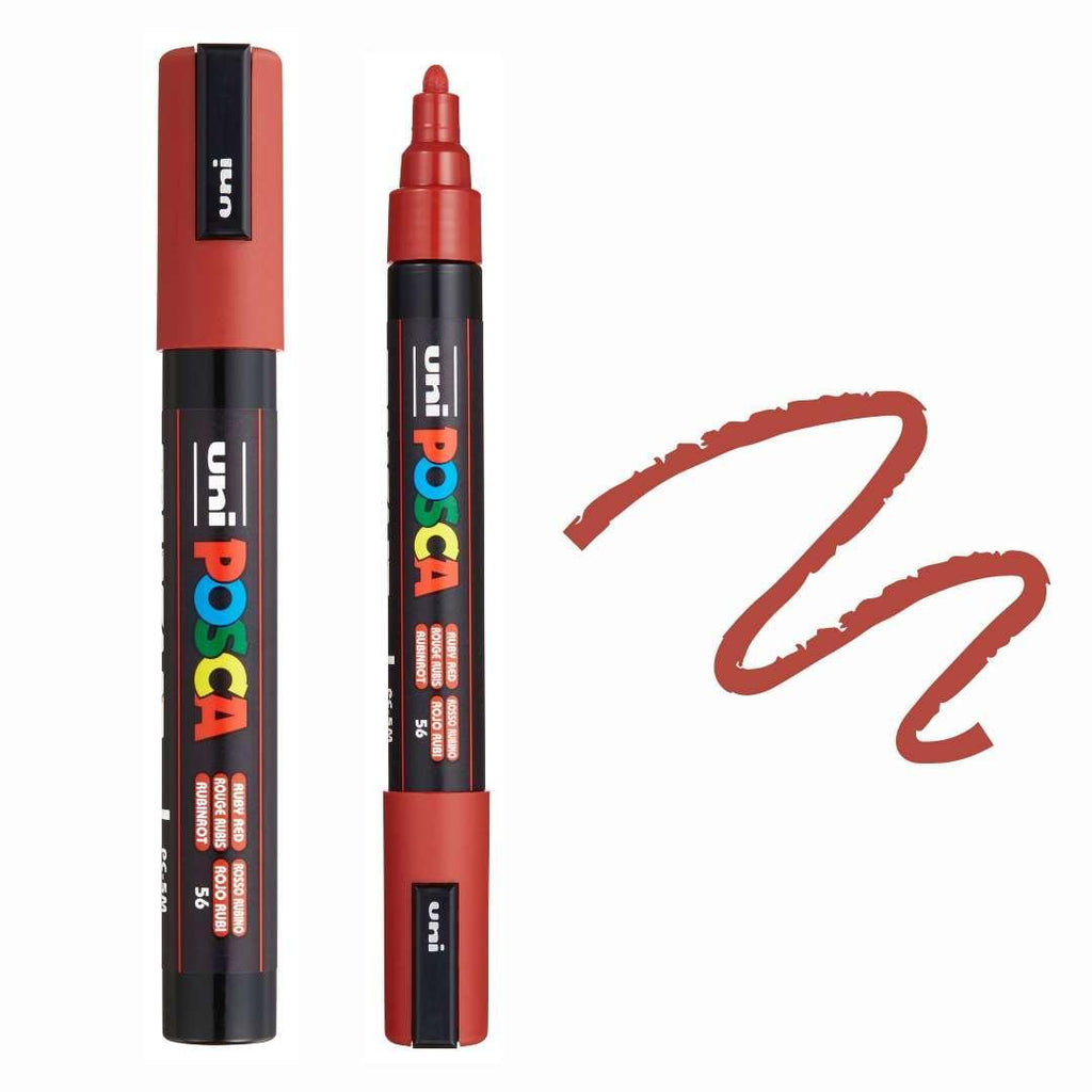 POSCA PC5M Paint Pen - RUBY RED - Colourverse