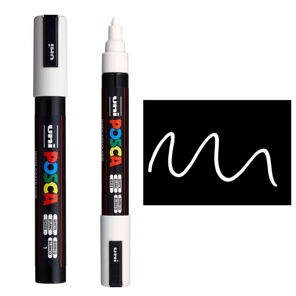 POSCA PC5M Paint Pen - WHITE - Colourverse