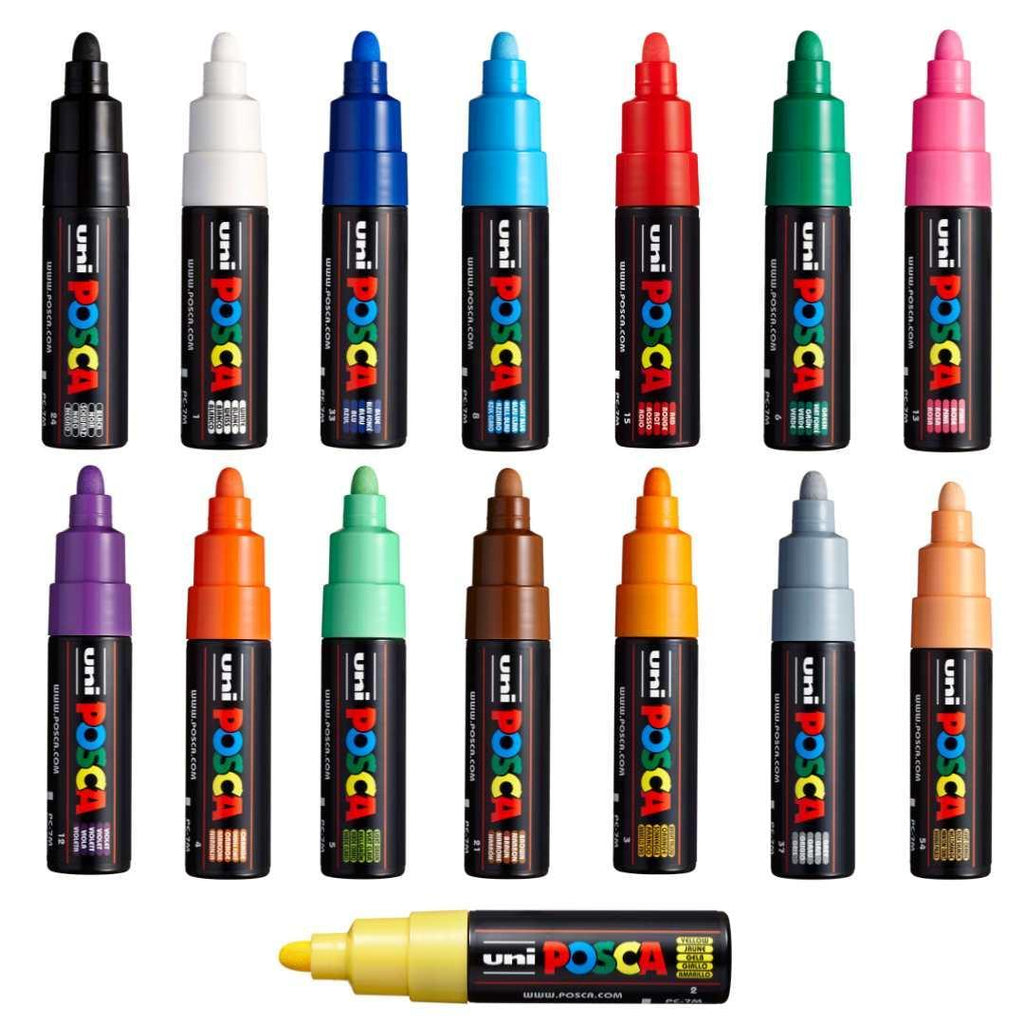 POSCA PC7M Paint Pen - Full Set of 15 Markers - Colourverse