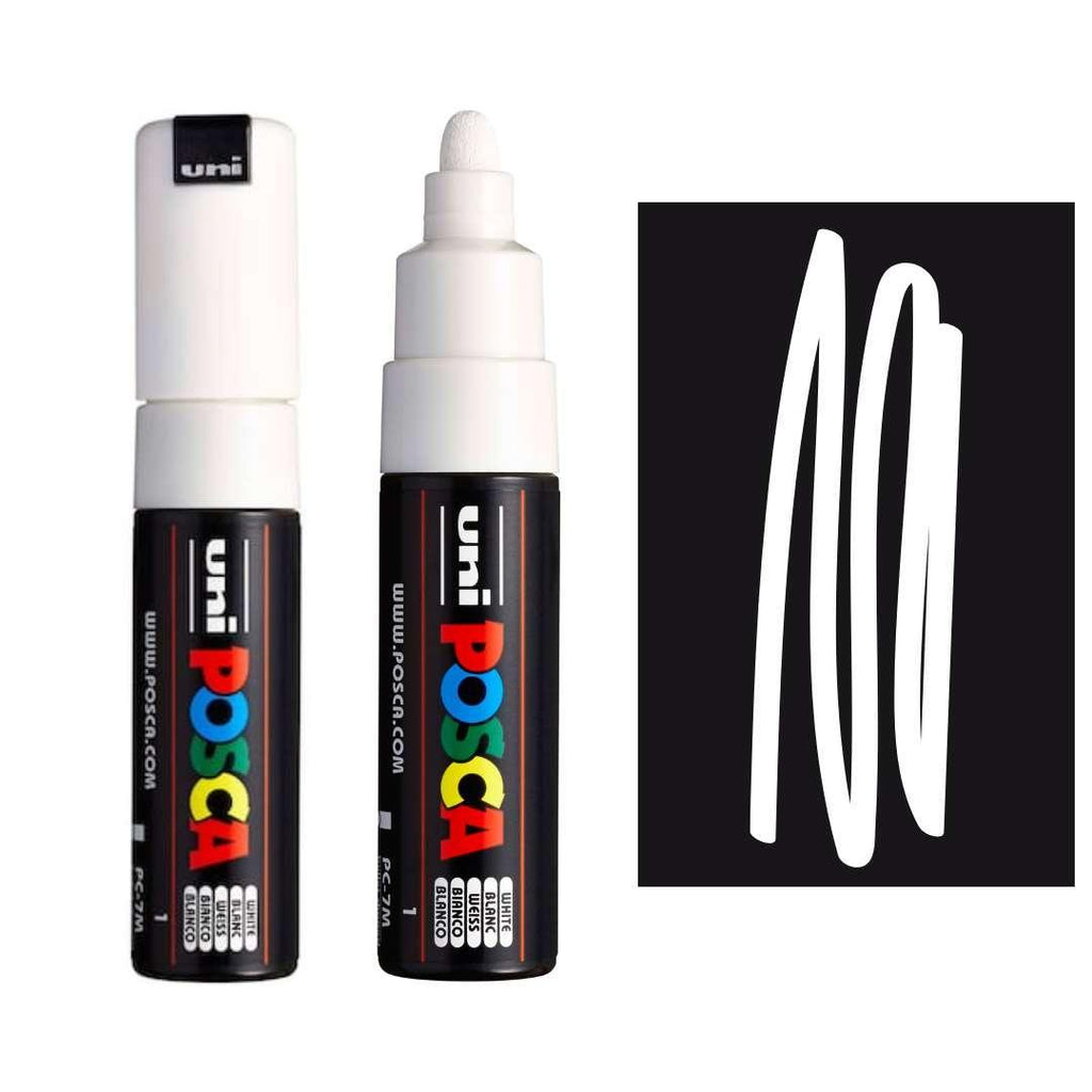 POSCA PC7M Paint Pen - WHITE - Colourverse