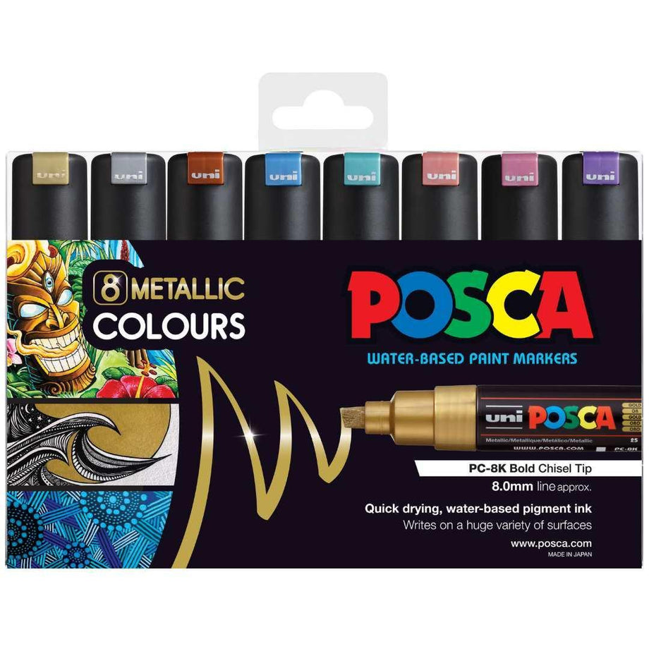Posca Paint Marker Broad PC-8K, Multicolor Set of 25
