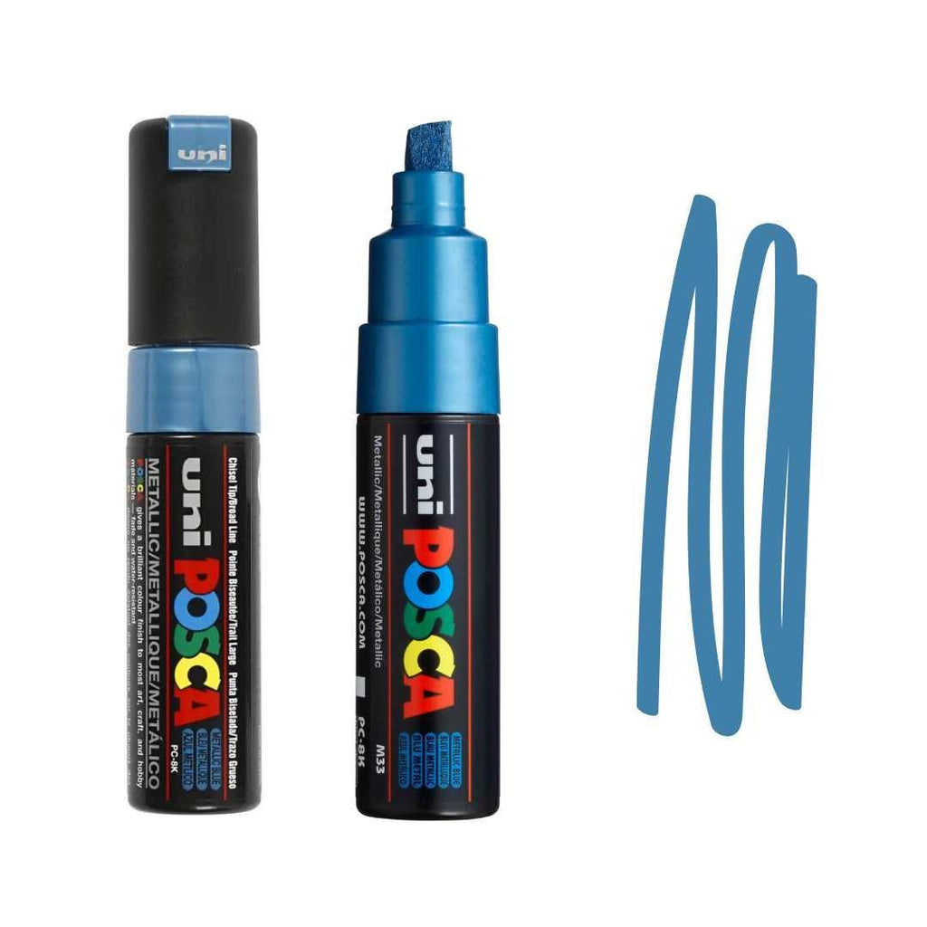 POSCA PC8K Paint Pen - METALLIC BLUE - Colourverse
